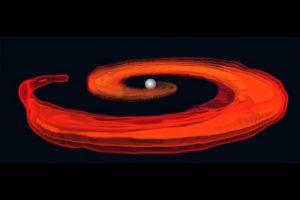 Image of neutron star and black hole merger