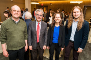 Chemistry faculty at a reception