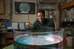 Jordan Benjamin in a lab