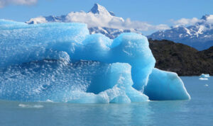 A melting glacier