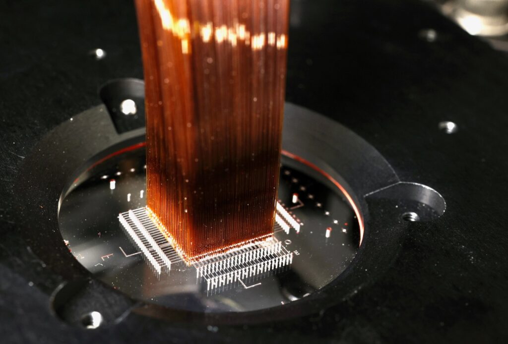 Photo of an orange microlens array with 3000 fibers
