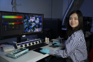 Xiao Wang at a computer