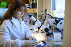 Giselle Valdes in the lab